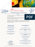Mariana Pérez CV Artes Visuales 2023