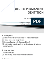 Injuries To Permanent Dentition