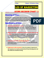 Principles of Marketing Unit 4 Pricing Decision Semester 3 2