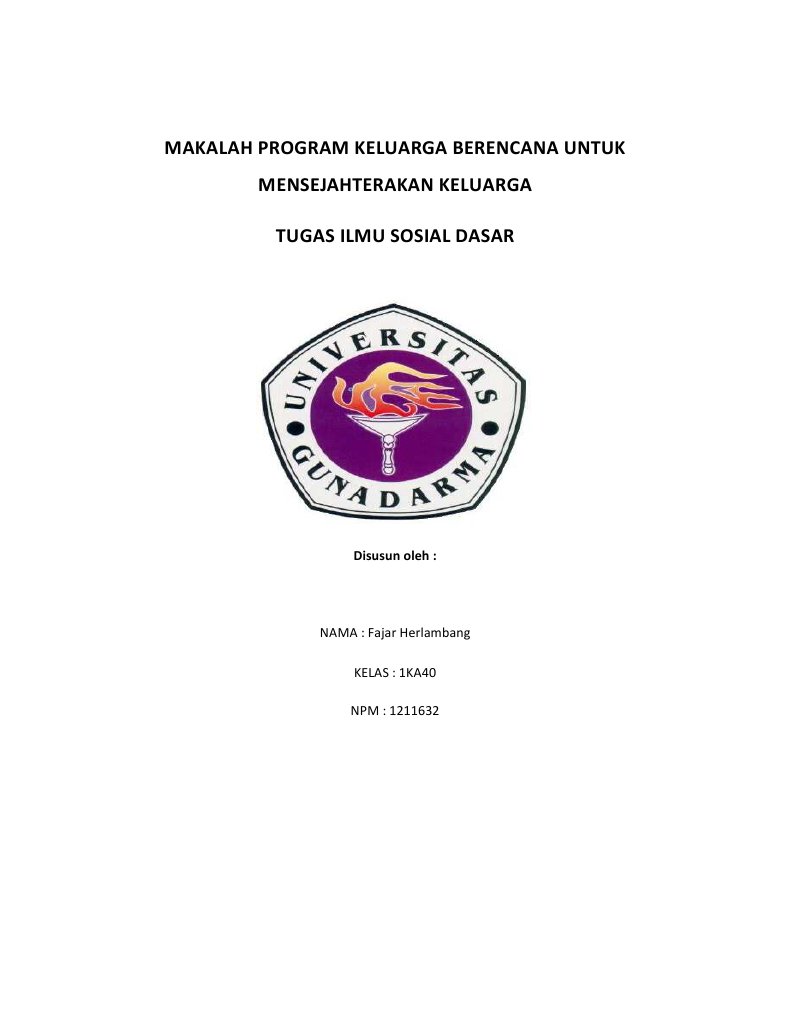 Contoh Makalah Tentang Kb