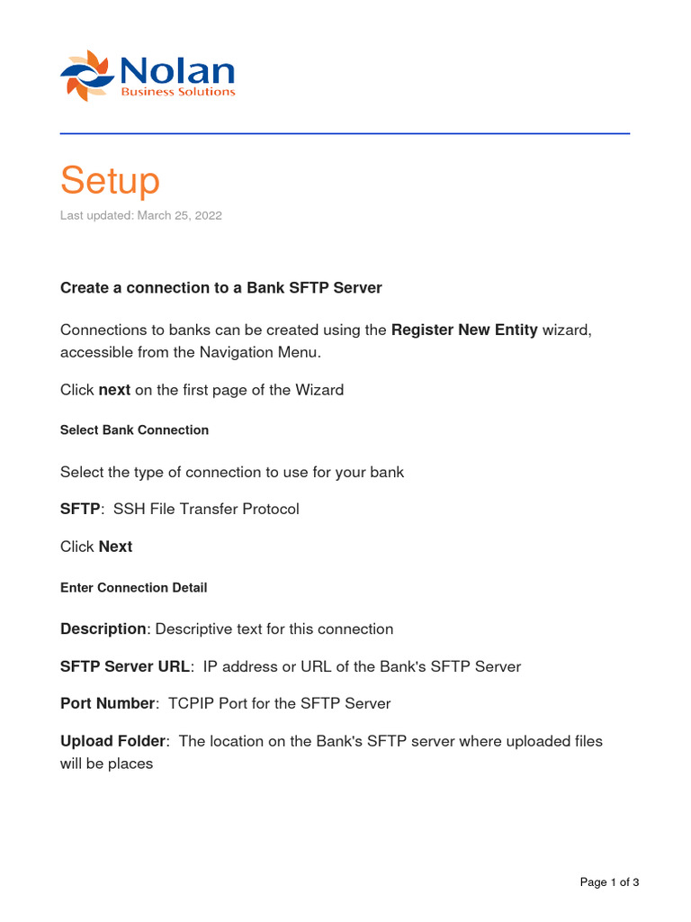 Bank SFTP Server Connection Guide | PDF | Public Key Cryptography ...