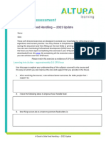 Extension Assessment - A Guide To Safe Food Handling 2023 Update - AOC17217-B-R-AU