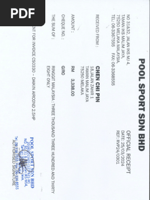 OFFICIAL RECEIPT