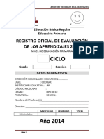 Registro Oficial de Evaluacion 2014