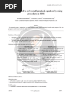 Simple Method To Solve Mathematical Equation by Using Procedure in 8086 Ijariie13713