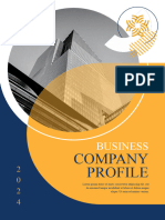 Navy Yellow Modern Elegant Company Profile Booklet