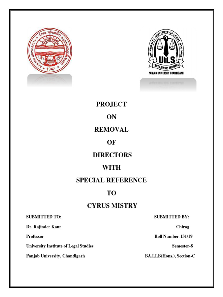 Cyrus Mistry: Director Removal Case Study | PDF | Appeal | Justice