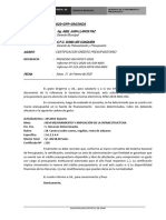Informe Nro044 Certificacion Presupuestal SUBASTA INV ELCTRONCA CEMENTO
