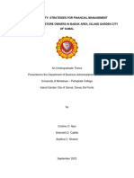 Sustainability: Strategies For Financial Management Skills of Sari-Sari Store Owners in Babak Area, Island Garden City of Samal