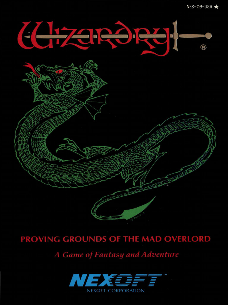 Wizardry Proving Grounds of The Mad Overlord Manual (Clearscan