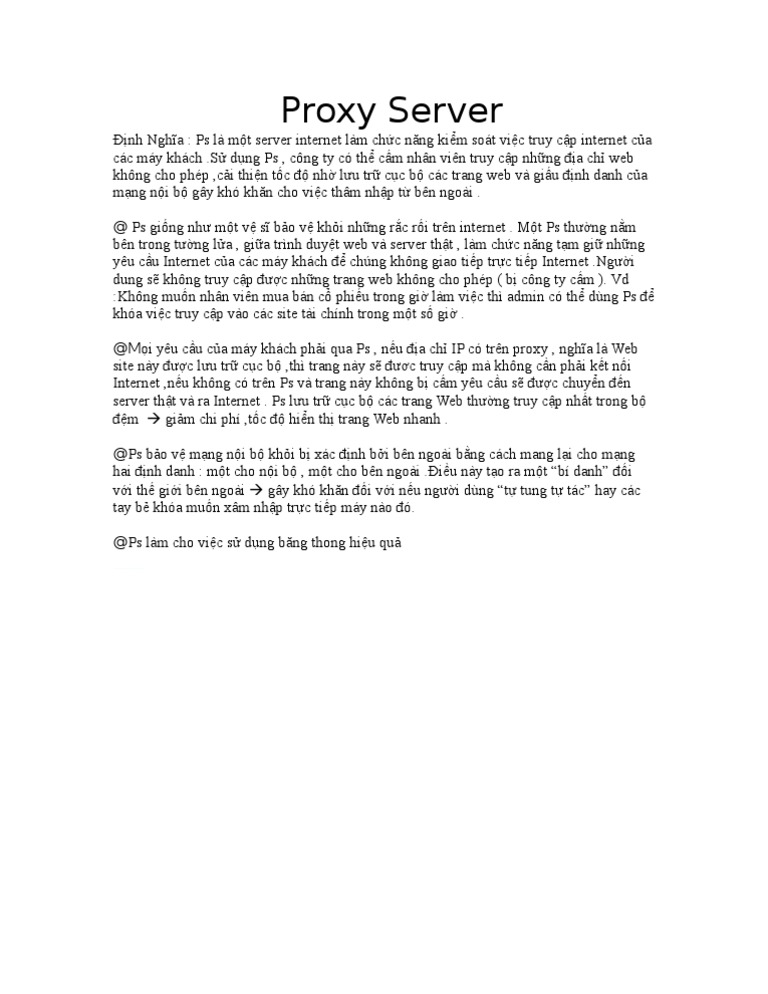 Proxy Server | PDF