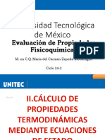 Cálculo de Propiedades Termodinámicas Ecs Estado_Evaluación Prop Fisi II_EA24