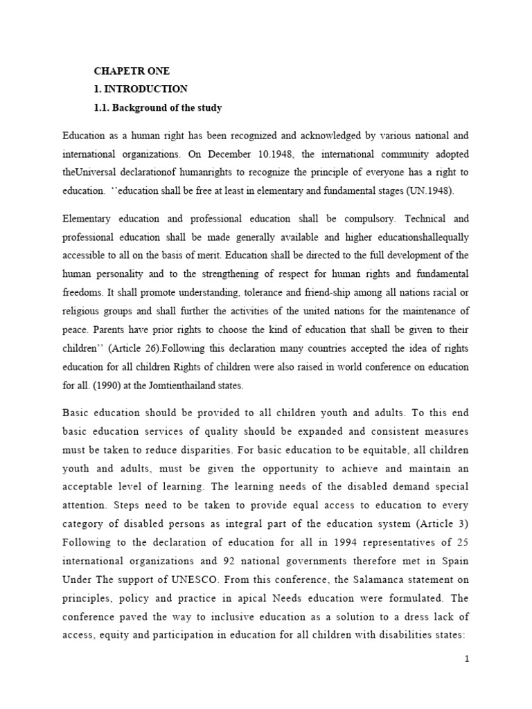 Factors Affecting Inclusive Education in Ethiopia | PDF | Inclusion ...