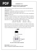 Experiment 3 Conductometry HCL