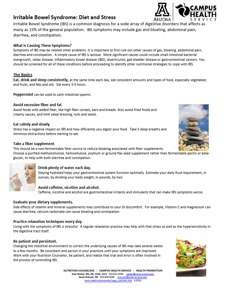 Irritable Bowel Syndrome Diet and Stress | PDF | Irritable Bowel ...
