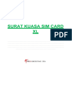 Surat Kuasa Sim Card XL