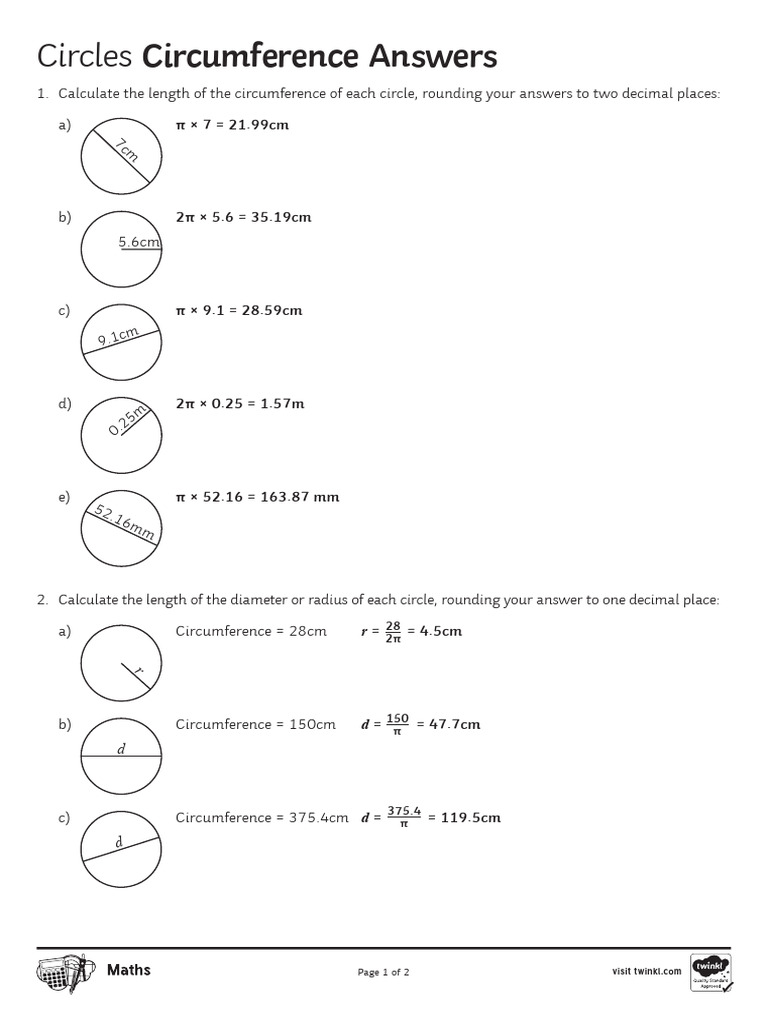 Circumference Silver Answers | PDF