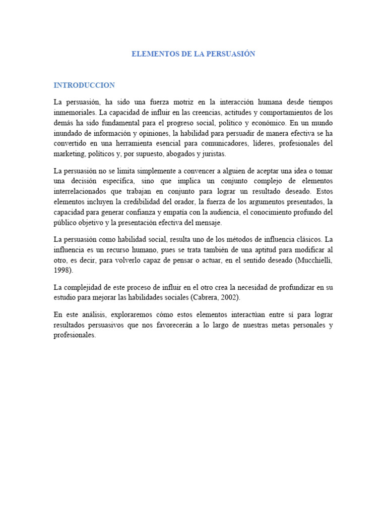 Elementos Clave de la Persuasión | PDF | Persuasión | Las emociones