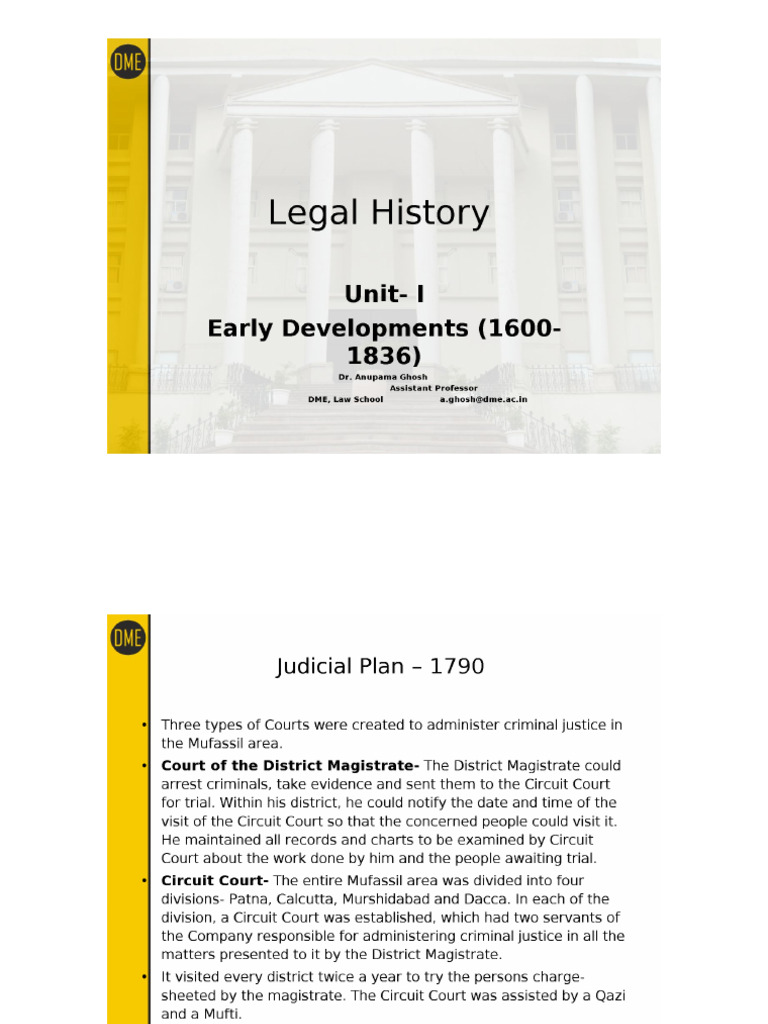 Legal History - Unit I, Part 3 | PDF