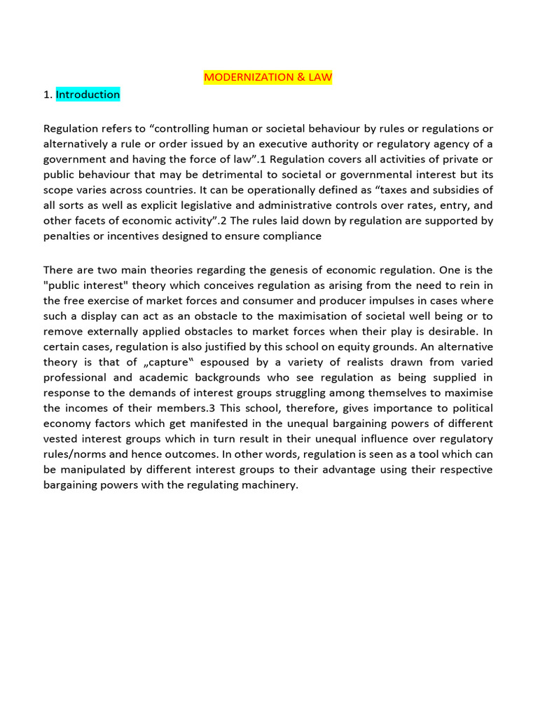Modernization and Regulation in India | PDF | Taxes | Tax Treaty