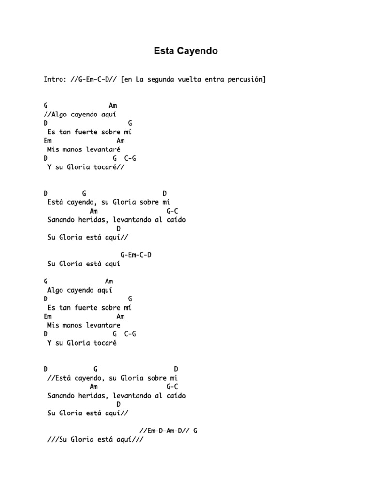Acordes y letra de 