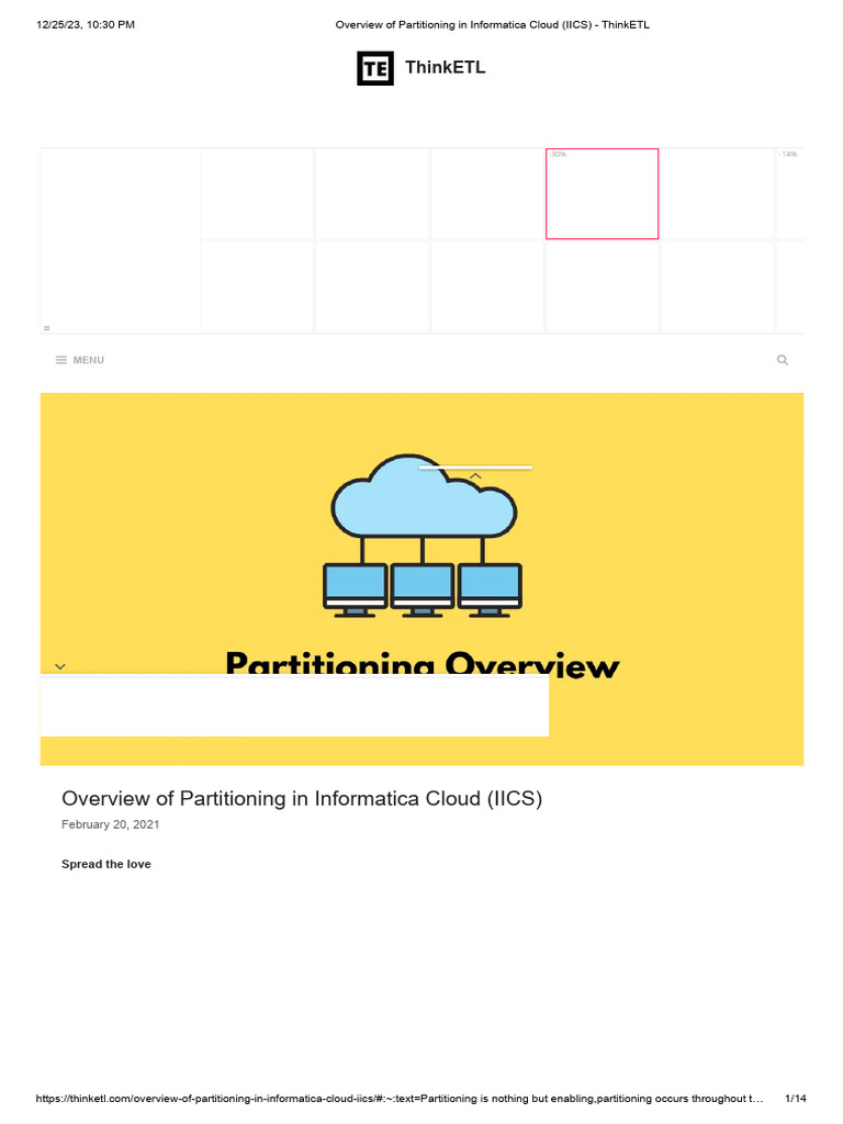 Partitioning in Informatica Cloud (IICS) - ThinkETL | Download Free PDF ...
