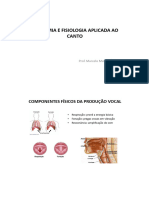 Aula de Anatomia e Fisiologia Do Canto