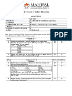 Assignment - DCM2102 - Financial Management - Bcom 3 - Set-1 and 2 - Sep 2023