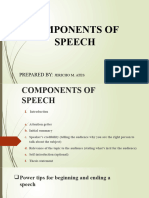 Components of A Speech Ates