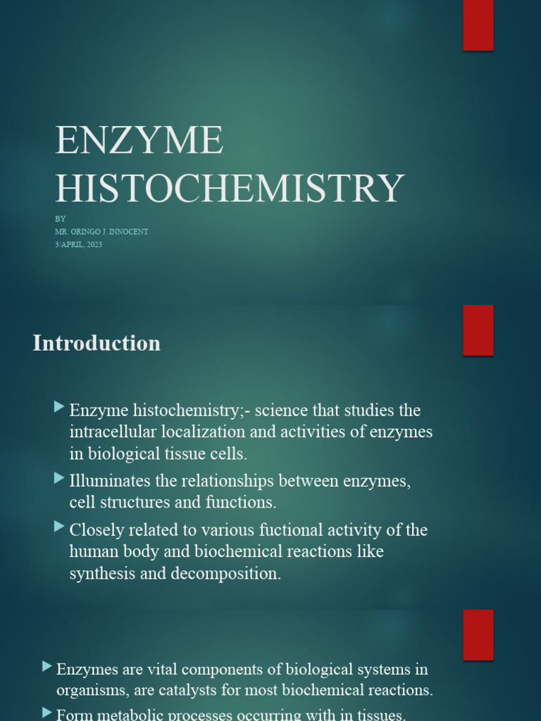 Enzyme Histochemistry PDF Enzyme Enzyme Inhibitor