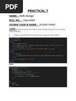Practical 7