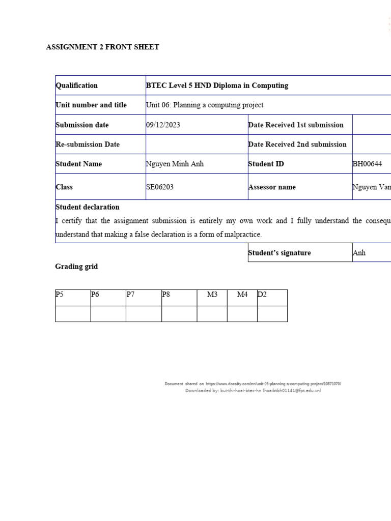 Docsity Unit 06 Planning A Computing Project | PDF | Computer Security ...