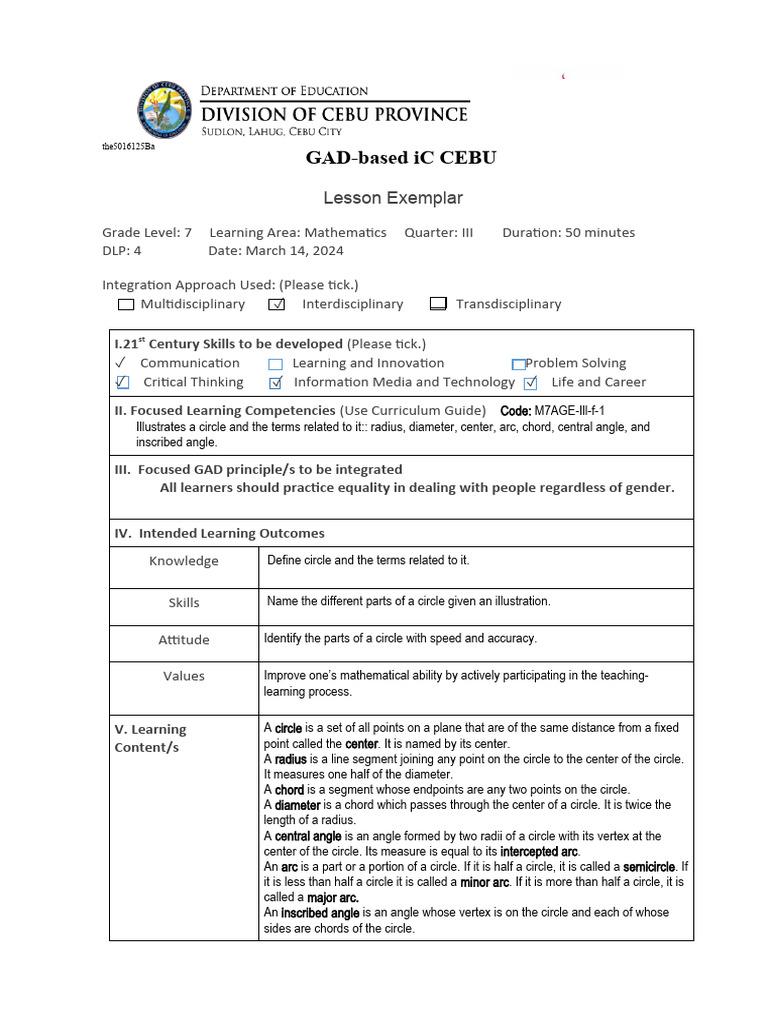 Dlp 4 Circle Pdf Circle Angle
