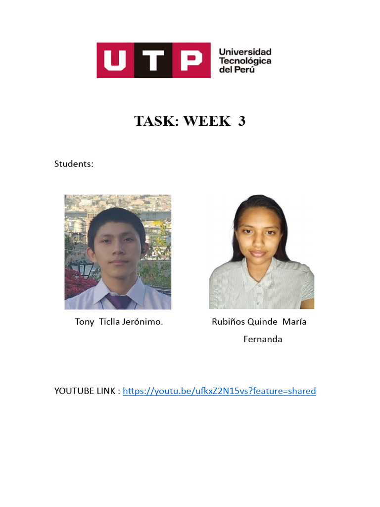 Week 3 Student Task Overview | PDF