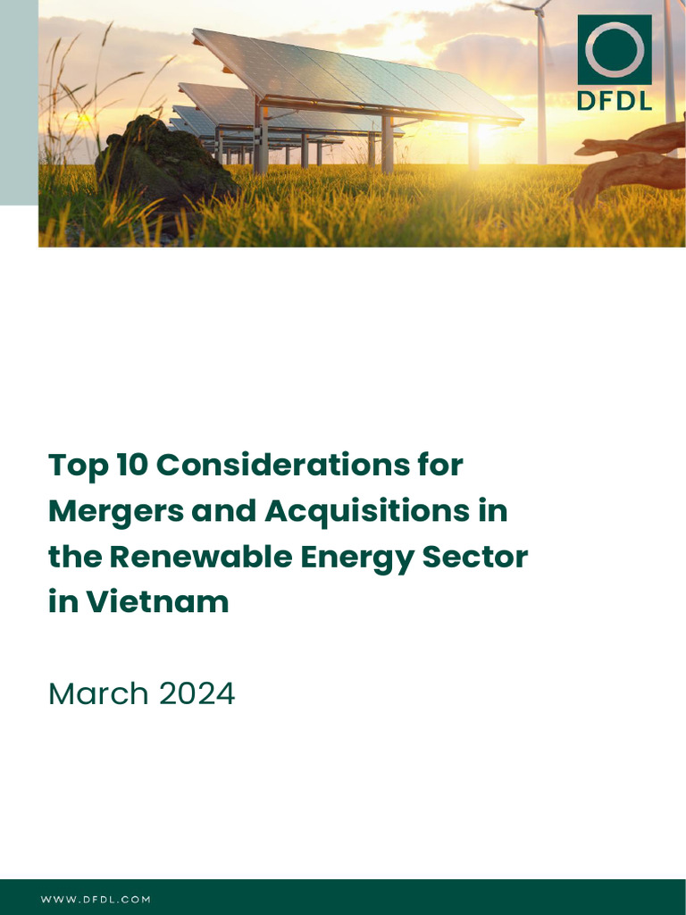 M&A Considerations in Vietnam's Renewable Sector | PDF | Mergers And ...