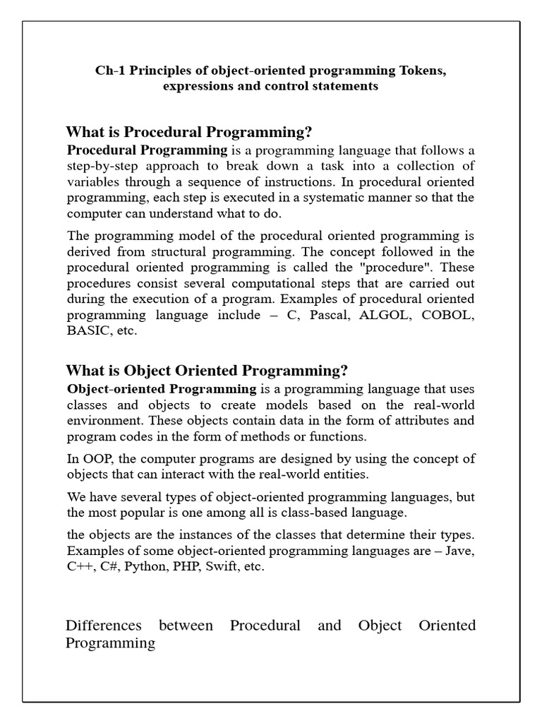 What Is Procedural Programming? | PDF | Object Oriented Programming ...