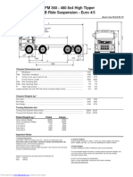 FM 360 - 480 8x4 High Tipper B Ride Suspension - Euro 4/5: Chassis Dimensions MM Tipper