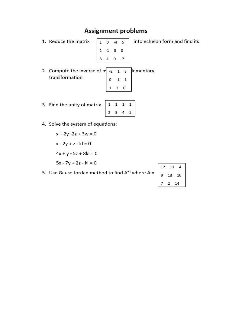 Assignment Problems | PDF