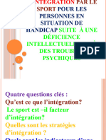 L’integration par le sport pour les personnes en