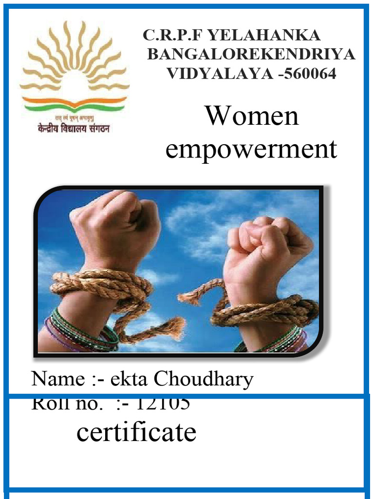 Women Empowerment Pdf Empowerment Gender Studies