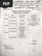 3rd & 4th Year (Schedule CT-1 Even Semester 2023-24)