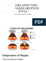 Factors Affecting Volcanoes Eruptive Style