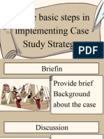 Three Basic Steps in Implementing Case Study Strategy