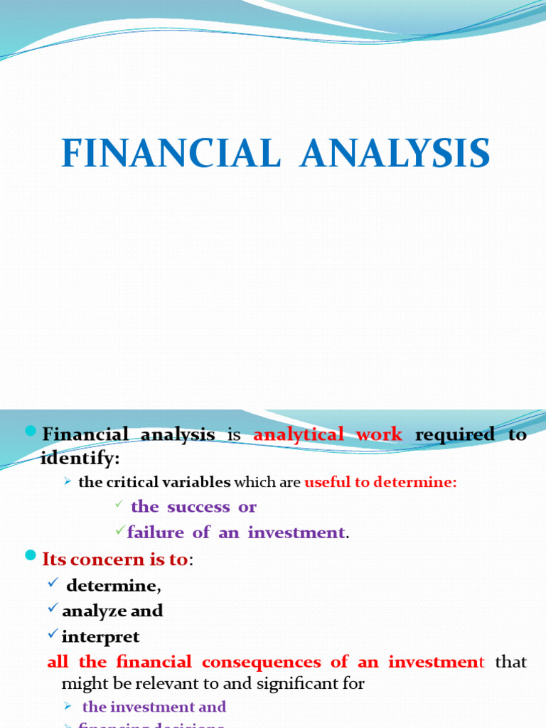 Financial Analysis Project photo