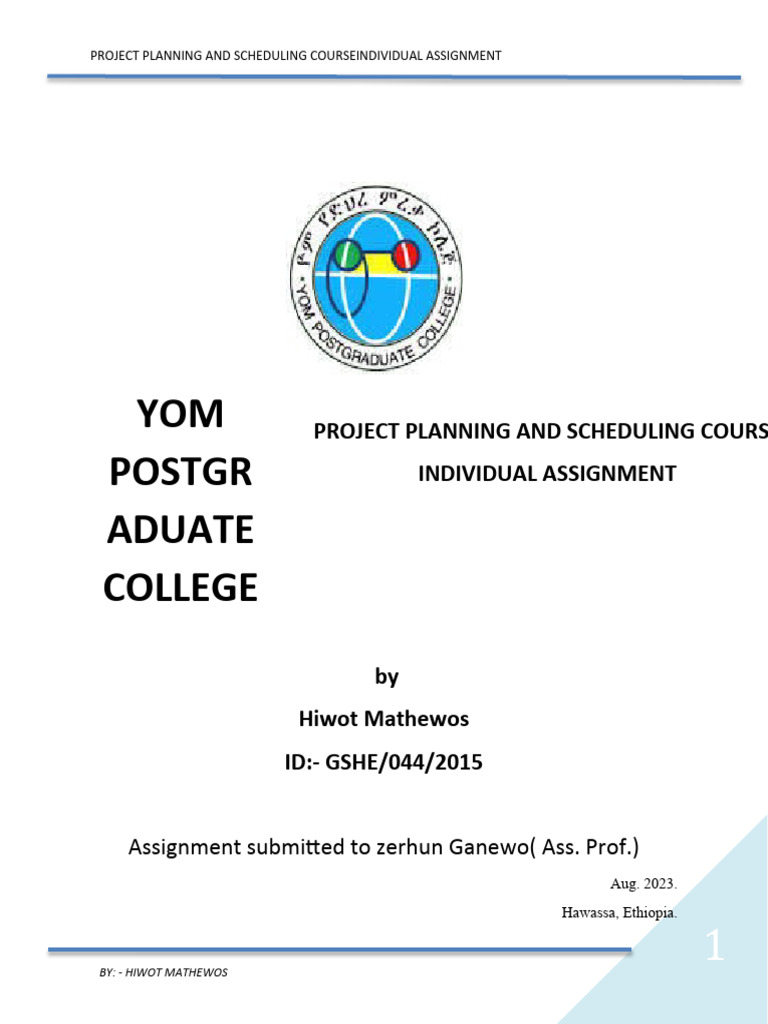 Assignement Yom Hiwi Pdf Project Management