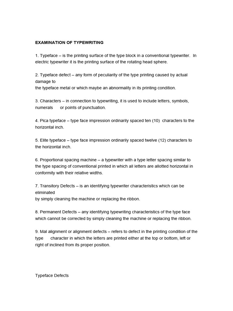 Typewriter Defects and Examination | PDF | Typewriter | Typefaces