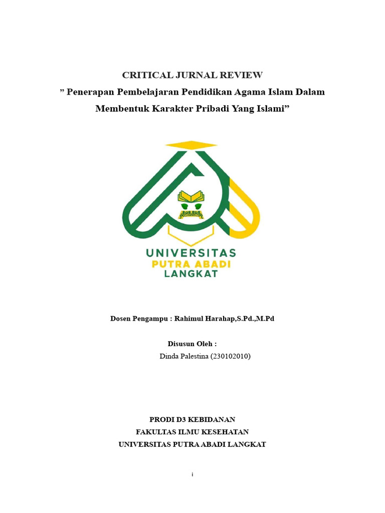 Review Jurnal Pendidikan Agama Islam | PDF