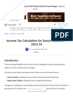 Income Tax Slab For Senior Citizens FY 2023-24