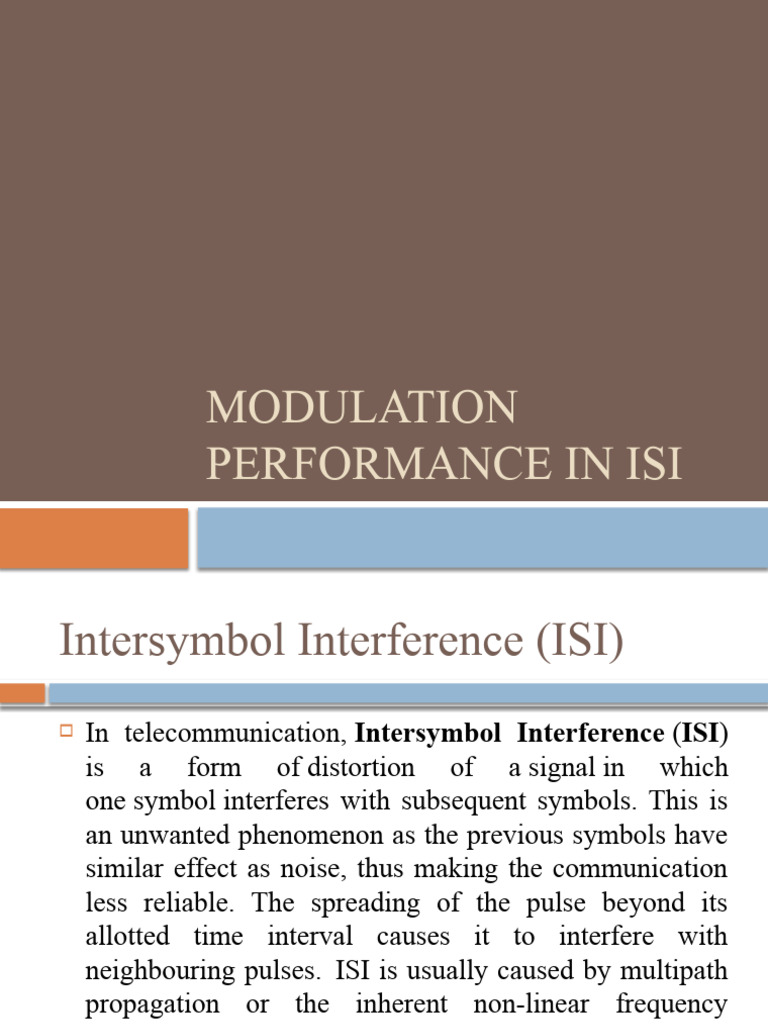 ISI Impact on Modulation Performance | PDF