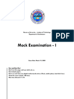 Mock Exam I - Final March 2023